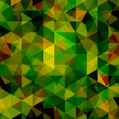 Abstract vector background with green triangles. Geometric vector illustration. Creative design template.