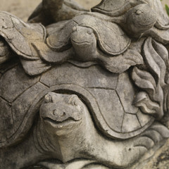 Obraz premium Placencia, Turtle Statue