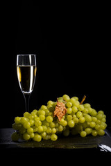 Bunch of green grapes