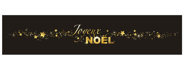 JOYEUX NOEL, BANDEAU DECORATION NOIR