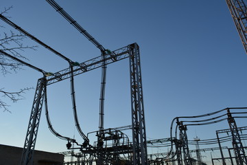 wires on a support fixture, crosslinking, thermal power plant