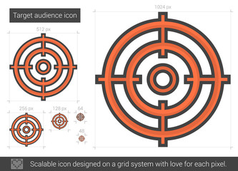Target audience line icon.