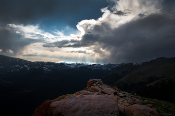 Obraz na płótnie Canvas Storm clouds over Rockies