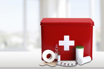 First aid kit.