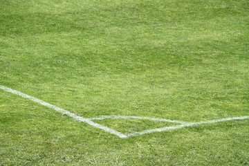 Obraz premium Angle de ' corner ' sur un terrain de football