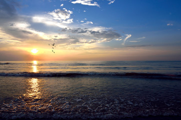 Beautiful landscape when sun rising up