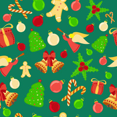 Bright Christmas Seamless Background