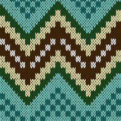 Seamless zigzag knitting pattern