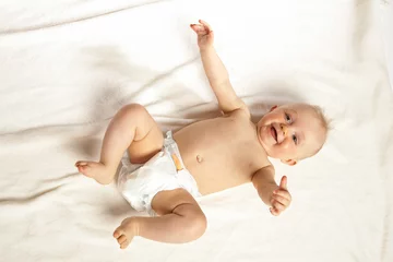 Fotobehang lachendes Baby © Kristin Gründler