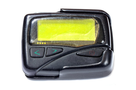 Old Pager On A White Background