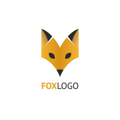 Vector trendy minimalistic fox head logo.
