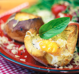 Healthy Egg in a Basket