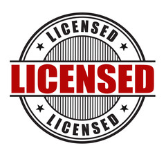 Licensed sign or stamp
