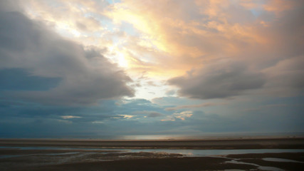 sunset on a beach in Scotland