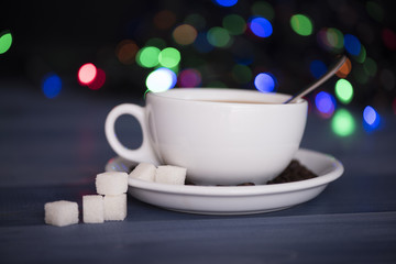 Obraz na płótnie Canvas Cup with coffee, cappuccino or latte