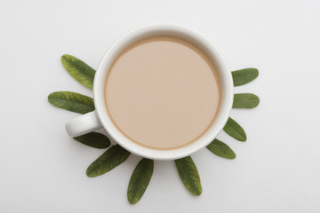 Cup with coffee, cappuccino or latte