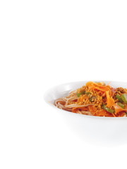 vegan noodles with curry peanuts