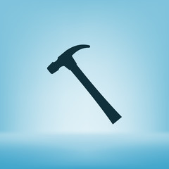 Hammer flat style vector icon