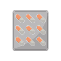 Tablet of pills icon. Medical health care and hospital theme. Isolated design. Vector illustration