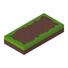 Isometric tree vector illustration.
