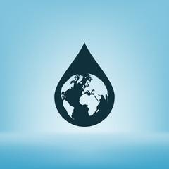 Earth in water-drop