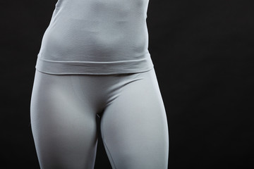 Fototapeta premium Sport fit woman in thermal clothes.