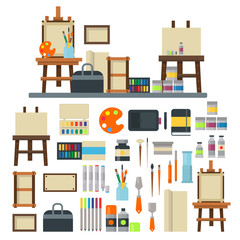 Artist icons vector set.