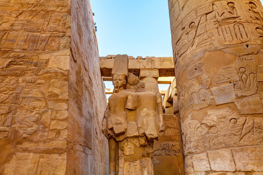 Anscient Temple of Karnak in Luxor, Egypt, HDR Image.