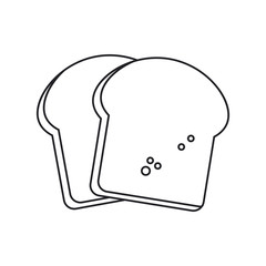 Bread icon. Bakery food product and menu theme. Isolated design. Vector illustration