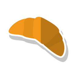 Croissant icon. Bakery food product and menu theme. Isolated design. Vector illustration
