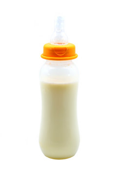 Bottle with milk for a baby