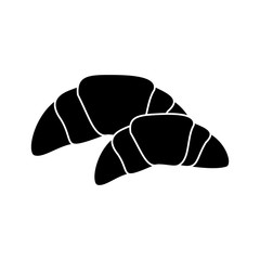 Croissant icon. Bakery food product and menu theme. Isolated design. Vector illustration