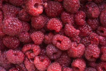 Fresh raspberries background