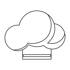 Chefs hat icon. menu restaurant and food theme. Isolated design. Vector illustration