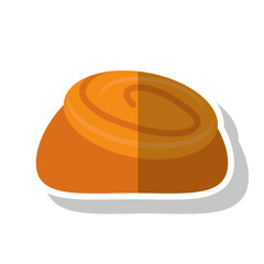 Bread icon. Bakery food product and menu theme. Isolated design. Vector illustration