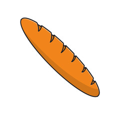 Bread icon. Bakery food product and menu theme. Isolated design. Vector illustration