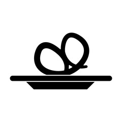 Pretzel icon. Bakery food product and menu theme. Isolated design. Vector illustration