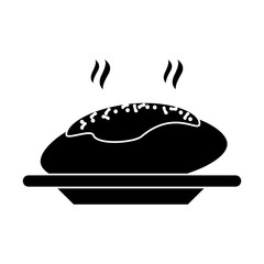 Bread icon. Bakery food product and menu theme. Isolated design. Vector illustration