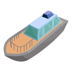Powerboat icon. Cartoon illustration of powerboat vector icon for web
