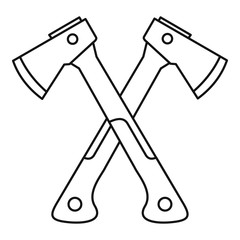Two axes icon. Outline illustration of two axes vector icon for web