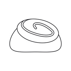 Bread icon. Bakery food product and menu theme. Isolated design. Vector illustration