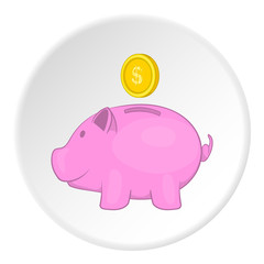 Money box logo. Flat illustration of money box vector logo for web