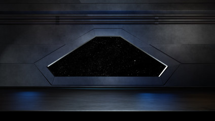 Naklejka premium Space environment, ready for comp of your characters.3D renderin