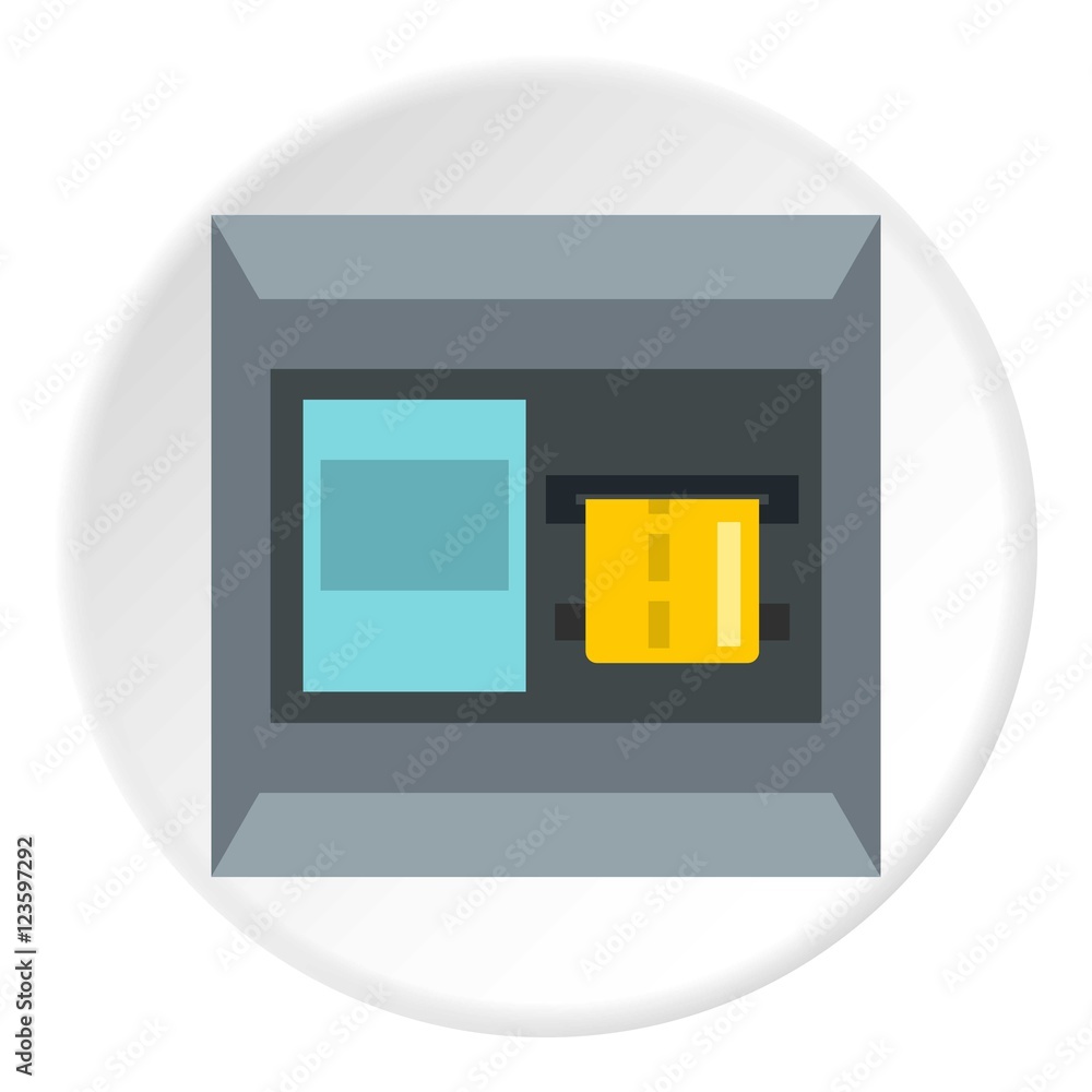 Aufkleber atm machine icon. flat illustration of atm machine vector icon for web design