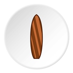 Surfboard icon. Flat illustration of surfboard vector icon for web design