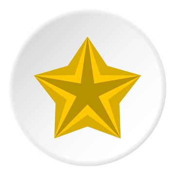 Convex star icon. Flat illustration of convex star vector icon for web