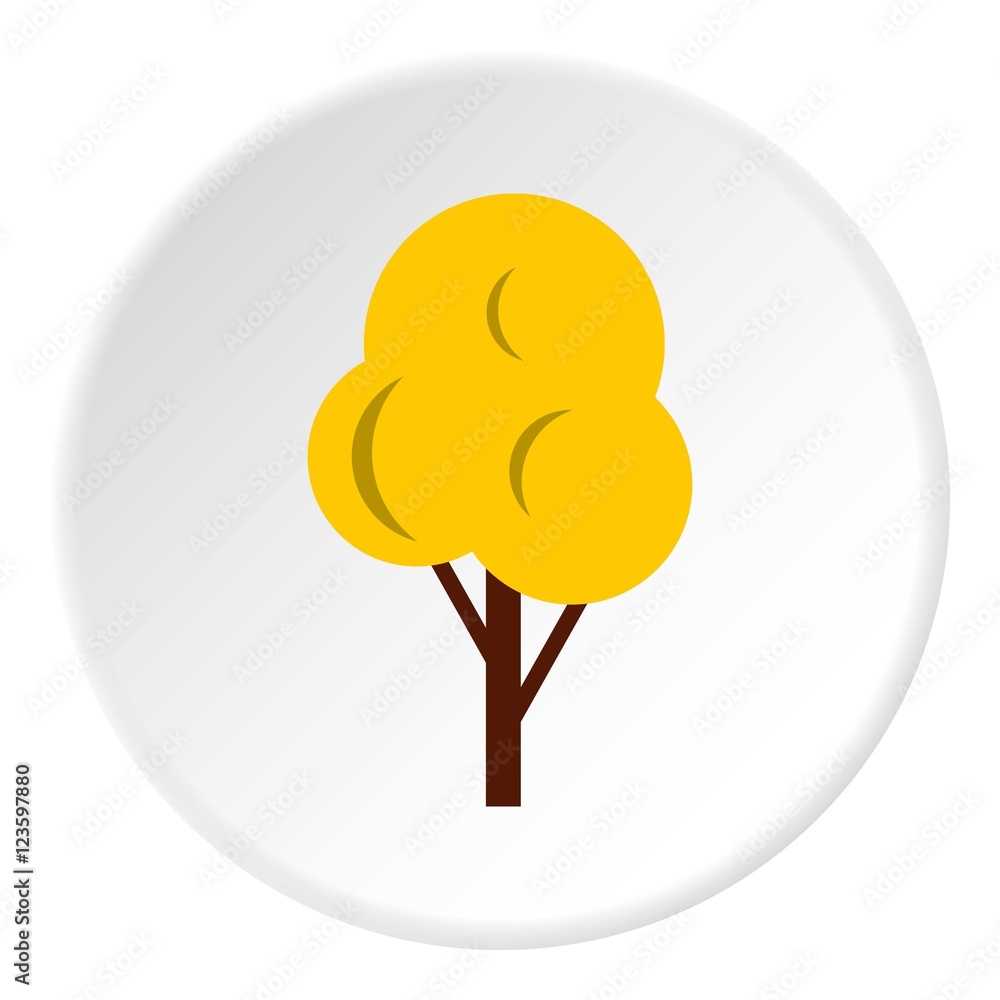 Poster autumn tree icon. flat illustration of autumn tree vector icon for web