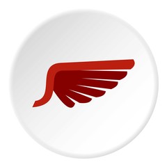 Red wing birds icon. Flat illustration of red wing birds vector icon for web