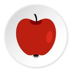 Red apple icon. Flat illustration of red apple vector icon for web