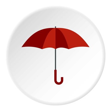 Umbrella icon. Flat illustration of umbrella vector icon for web